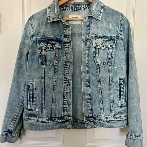 Women’s Distressed Jean Jacket - Picture 1 of 5